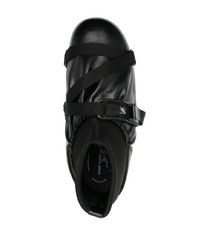 Мужские черные кожаные низкие кеды от yume yume