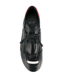 Мужские черные кожаные низкие кеды от Artselab