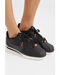 Женские черные кожаные низкие кеды от Nike