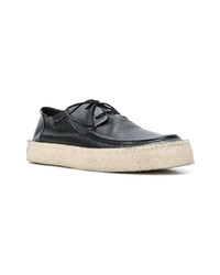 Мужские черные кожаные низкие кеды от Marsèll