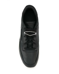 Женские черные кожаные низкие кеды от Reebok