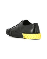 Мужские черные кожаные низкие кеды от Both