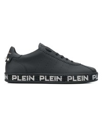 Мужские черные кожаные низкие кеды от Philipp Plein