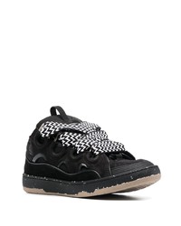 Мужские черные кожаные низкие кеды от Lanvin