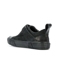 Мужские черные кожаные низкие кеды от Both