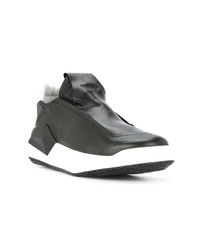 Мужские черные кожаные низкие кеды от Cinzia Araia