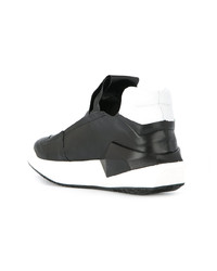 Мужские черные кожаные низкие кеды от Cinzia Araia