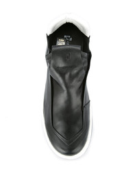 Мужские черные кожаные низкие кеды от Cinzia Araia