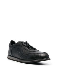 Мужские черные кожаные низкие кеды от Casadei