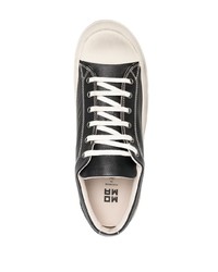 Мужские черные кожаные низкие кеды от Moma