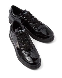 Мужские черные кожаные низкие кеды от Prada