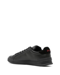 Мужские черные кожаные низкие кеды от Polo Ralph Lauren