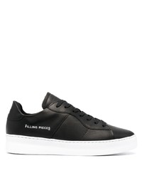 Мужские черные кожаные низкие кеды от Filling Pieces