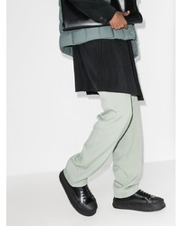 Мужские черные кожаные низкие кеды от Jil Sander