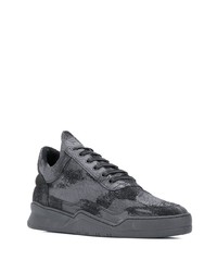 Мужские черные кожаные низкие кеды от Filling Pieces