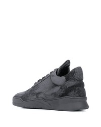 Мужские черные кожаные низкие кеды от Filling Pieces