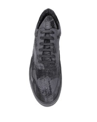 Мужские черные кожаные низкие кеды от Filling Pieces