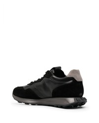 Мужские черные кожаные низкие кеды от Hogan