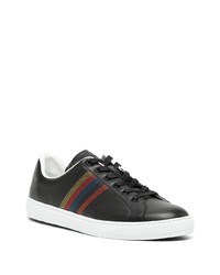 Мужские черные кожаные низкие кеды от Paul Smith