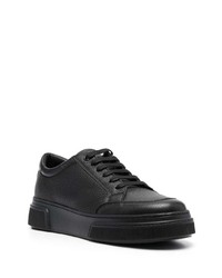 Мужские черные кожаные низкие кеды от Giorgio Armani