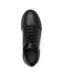 Мужские черные кожаные низкие кеды от Giorgio Armani