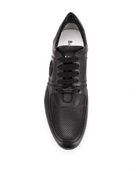 Мужские черные кожаные низкие кеды от Baldinini