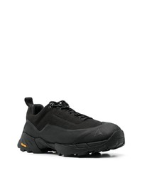 Мужские черные кожаные низкие кеды от Roa