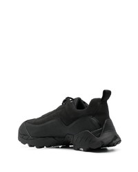 Мужские черные кожаные низкие кеды от Roa