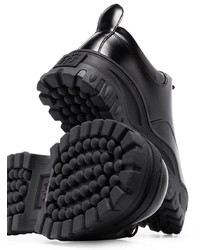 Мужские черные кожаные низкие кеды от Eytys