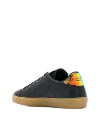 Мужские черные кожаные низкие кеды от Leather Crown