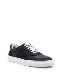 Мужские черные кожаные низкие кеды от Jacob Cohen