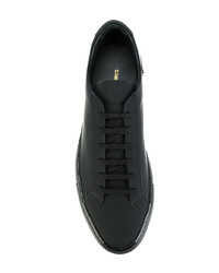 Мужские черные кожаные низкие кеды от Common Projects