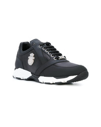 Мужские черные кожаные низкие кеды от Billionaire