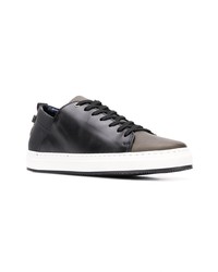 Мужские черные кожаные низкие кеды от Alexander Smith