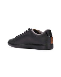 Мужские черные кожаные низкие кеды от Lacoste