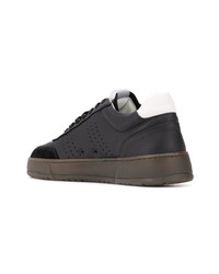 Мужские черные кожаные низкие кеды от Etq.