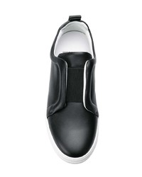 Женские черные кожаные низкие кеды от Pierre Hardy