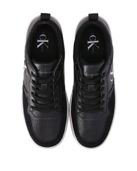 Мужские черные кожаные низкие кеды от Calvin Klein