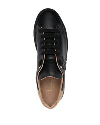 Мужские черные кожаные низкие кеды от Billionaire