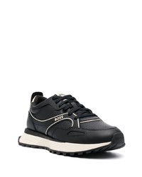 Мужские черные кожаные низкие кеды от BOSS