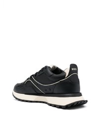 Мужские черные кожаные низкие кеды от BOSS