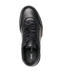 Мужские черные кожаные низкие кеды от Oamc