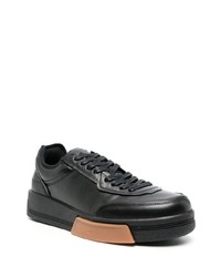 Мужские черные кожаные низкие кеды от Oamc