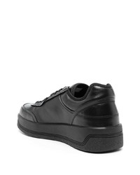 Мужские черные кожаные низкие кеды от Oamc