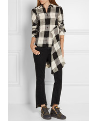 Женские черные кожаные низкие кеды от Giuseppe Zanotti