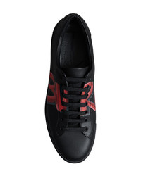 Мужские черные кожаные низкие кеды от Burberry