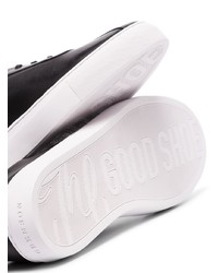 Мужские черные кожаные низкие кеды от Grenson