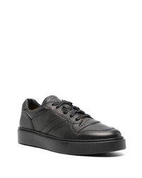 Мужские черные кожаные низкие кеды от Doucal's