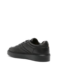 Мужские черные кожаные низкие кеды от Doucal's