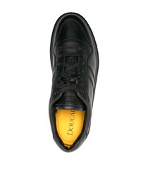 Мужские черные кожаные низкие кеды от Doucal's